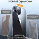 TORRAS Crystal Clear for iPhone 16 Pro Case, Ultra-Thin, Non-Yellowing, Military Protection, Slim Fit Silicone TPU Cover for iPhone 16 Pro Phone Case, Soft, Clear, 6.3 inch