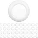  40 Packs 6 Inch LED Low Profile Recessed & Surface Mount Disk Light, Round, 15W, >900 Lumens, 3000K Warm White, CRI80, Driverless Design, Dimmable, ETL Listed, White