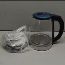 Electric Kettle Glass 2L, 1500W Fast Boiling Hot Water Boiler with Auto Shut-Off, LED Light, BPA-Free, Borosilicate Glass, Stainless Steel Interior, Wide Opening, Cordless Tea Kettle