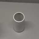 White Ceramic Vase, GUKJOB Small Cute Flower Vase for Pampas Grass, Home, Living Room, Dining Table, Farmhouse, Office Decor, Bedroom, Table, and Kitchen Shelf (White)