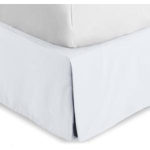 Bare Home California King Bed Skirt - 15-Inch Tailored Drop Easy Fit - Bed Skirt for Cal King Beds - Center & Corner Pleats (Cal King, White)
