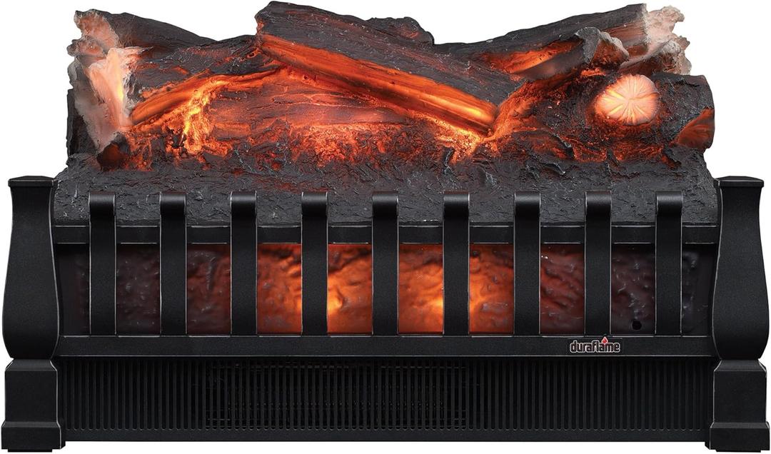 Duraflame Electric Log Set 400 Sq Ft Heater, Faux Logs Insert with Lifelike Flames for Existing Fireplaces, Remote Control Included