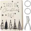 Thyle Christmas Greeting Card Organizer Christmas Card Keeper Album Keeper with Metal Buckles Binding Binder Collection Keepsake Album Holder for Memory Greeting Photo