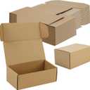 10 Pack Small Shipping Boxes 6x4x3 Inch Corrugated Small Cardboard Boxs for Shipping, Packaging Boxes for Business, Gift Packing, Mailer, DIY Crafts Packing (Brown)