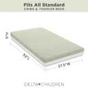 Delta Children Spring Breeze Mattress - Breathable Baby Crib & Toddler Mattress with Cloud Core - Machine Washable Cover - GREENGUARD Gold Waterproof