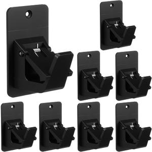 8pcs Self Adhesive Curtain Rod Holders,Universal No Drill Curtain Rod Brackets,Load-Bearing Up to 30 LB Nail Free Curtain Rod Hooks for Bathroom, Bedroom, Livingroom, Kitchen