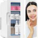 advwin 12L Mini Skincare Fridge with Dimmable LED Light Mirror, Makeup Fridge for Cooler & Warmer, Cosmetics, Beauty, Food & Drinks, Portable Small Refrigerator for Bedroom, Office, Dorm and Car