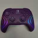 PDP Gaming Afterglow Wave Wireless Nintendo Switch Pro Controller - Officially Licensed, Nintendo Switch 2, Switch Lite/OLED, RGB LED Customization, App Controls, Rechargeable Battery Power - Purple