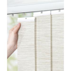 UNISHADES Vertical Blind Replacement Slats for Indoor Windows Modern Window Treatment, Light Filtering, Easy DIY, 25-Pack Beige, 3.5" x 82.5"