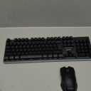 RedThunder K10 Wireless Gaming Keyboard and Mouse Combo, LED Backlit Rechargeable 3800mAh Battery, Mechanical Feel Anti-ghosting Keyboard + 7D 3200DPI Mice for PC Gamer (Black)