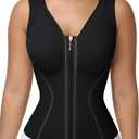 SHAPSHE Waist Trainer Corset for Women Tummy Control Workout Sport Girdle Hourglass Cincher Body Shaper Postpartum with Bra (Black, XXXL)