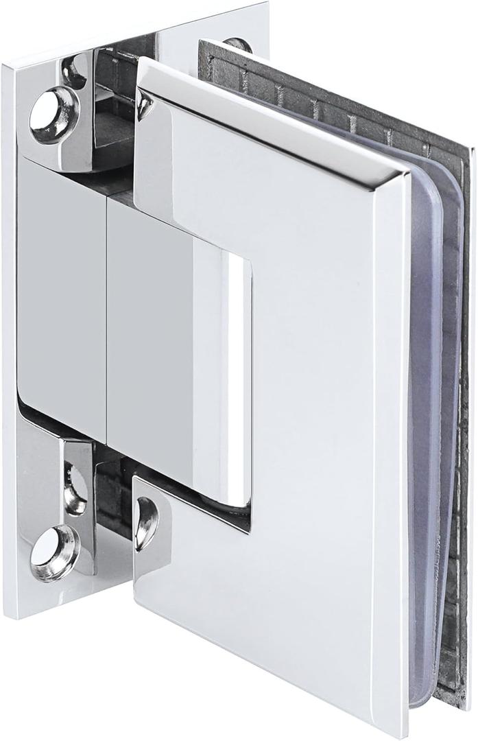 Alise Glass Shower Door Hinge,Hinges for Glass Doors,Heavy Duty Solid SUS304 Stainless Steel 90 Cabinet Hinges Wall to Glass,Frameless Shower Doors Hardware Replacement Part,Polished Chrome BL9900-C