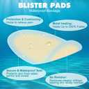 60pcs Hydrocolloid Blister Bandages,Gel Blister Bandages for Feet,Waterproof Blister Pads for Feet, Heel,Toe,Blister Prevention & Recovery, Blister Cushions with 4 Shapes