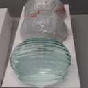 3 Pack Clear Green Glass Shade Replacement,Ceiling Fan Light Covers Glass Drum Lampshades for Chandelier Vanity Lights Wall Sconces Pendant Light,1.66" Fitter Size,5.32" high*8" Diameter