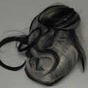 Kaneles Half Grey Half Black Wig for Women Long Straight Hair with Bangs Soft Natural Wigs for Cosplay Party Halloween