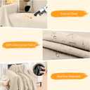 Deep Dream Cat-Scratch Resistant Couch Cover, Waterproof Sofa Cover for 3 Cushion Couch Washable, Pet Friendly Couch Protectors Anti Slip Thickened Sofa Slipcovers for Dogs Pets, 91" x 150", Beige