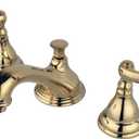 Elements of Design Nuvo Elements of Design ES5562FL Atlanta 2-Handle 8" to 16" Widespread Lavatory Faucet with Brass Pop-Up, 4-3/4", Polished Brass