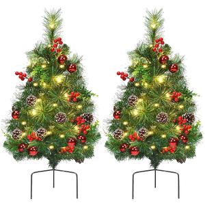 Goplus 2.4-ft Pre-lit Artificial Christmas Tree with White LED ... Goplus 2.4-ft Pre-lit Artificial Christmas Tree with White LED ...