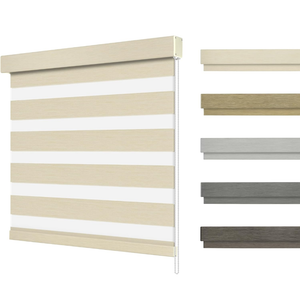 Custom Zebra Blinds for Windows,Blackout,Light Control,Easy to Install, UV Protection,Blinds for Indoor,for Office and Home,Roller Shades,Beige, Size 22" × 72"