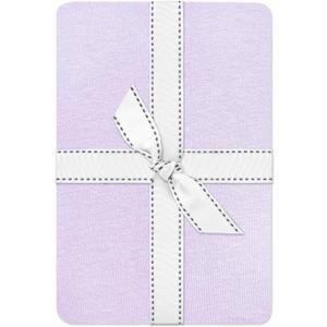 Butterblu Frankie Fitted Crib Sheet 100% Organic Cotton for Baby & Toddler Mattress, Breathable for Boys & Girls, Lavender, One Size
