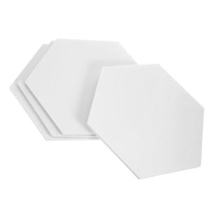 15pcs Hexagon Felt Board Tiles Self-Adhesive Decorative Memo Boards for Photos and Notes for Home Office Classroom White