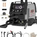 ABX MAG160A Welder, Welding Machine, 5 in 1 MMA Stick/GAS MIG/MAG/Gasless FLUX-CORED/LIFT TIG/Spot, 110V/220V Dual Voltage With Tape Measure, IGBT Inverter, Digital Screen Display