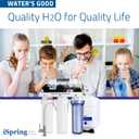 iSpring RCC7P, 75 GPD Reverse Osmosis System with Pump, 5-Stage Boosted Performance Under Sink RO Water Filtration System with Patented Top-Mounted Faucet Design for Easy Installation