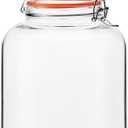1Pack Fermentation Jar, 2Gallon Wide Mouth Glass Fermenting Kit with Airlocks for Making Sauerkraut, Kimchi, Pickles, Mead, Cider & More