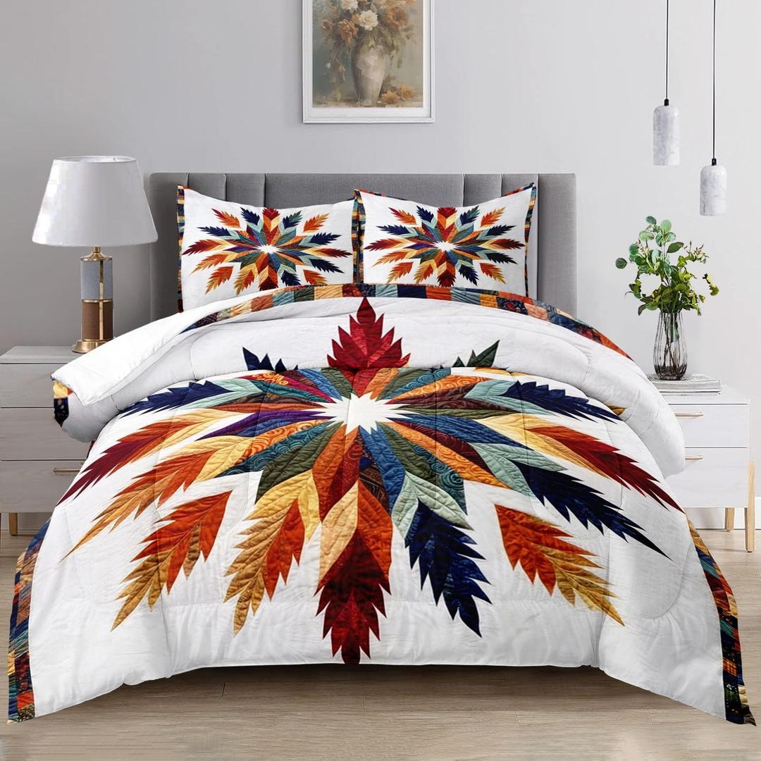Raphus cucullatus Western Bedding Sets Twin Aztec Boho QuiltAztec Comforter Set Boho Hippie Bedroom DecorGoth Bedding Hippie Quilt (Bz250628 12)