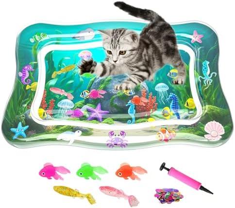 PANRIO Interactive Cat Toy for Indoor Cats, Upgraded Cat Water Mat