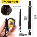 Trash Can Lock for Animals with Reflective Handle, Raccoon Proof Trash Can Lock with Adjustable Dual Paws for Securing Trash Can Lids from Small Animals/Strong Winds and Avoiding Dirty Hands -2pcs