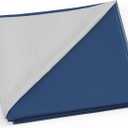 Medline Washable Bed Pads for Incontinence, Large 34 x 36 inch Reusable Underpads, 4 Pack, Pee Pads for Dogs, Adults, Kids and Baby, Navy with Gray Top Sheet