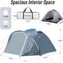 EchoSmile 4 Person Tent for Camping Waterproof Family Tent with Vestibule