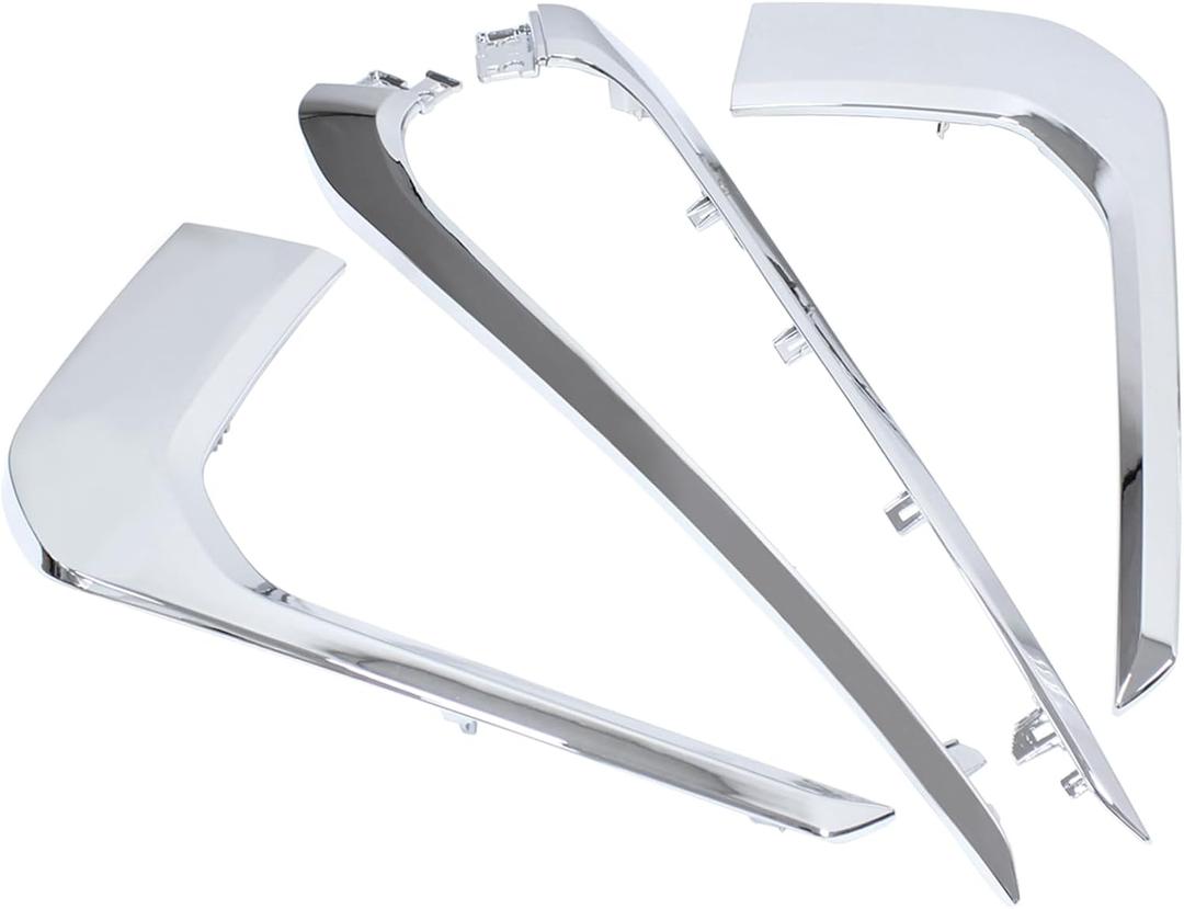 ApplianPar Front Left and Right Side Bumper Molding Trim for Mitsubishi Outlander Sport RVR ASX 2020-2023 Chrome