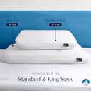 Bluewave Bedding Versalayer Adjustable Layer Pillow - 20 Heights from 0.75 to 6 Inches - Adjust Height and Firmness - 6 Thin Memory Foam Pillows - for Stomach, Back, and Side Sleepers (Standard)