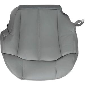 GXARTS Driver Side Bottom Replacement Leather Seat Cover Fit for Chevy Silverado Suburban Tahoe GMC Sierra Yukon 1999 2000 2001 2002 Pewter Gray # 922 92i 122