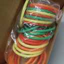 PATIKIL Carnival Ring-Toss Rings Set Plastic Hoops for Outdoor Party Favor Game Booth (8.5cm, Green, Orange, Red, Yellow)