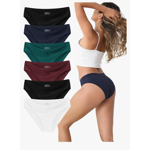 Women's Seamless Underwear 6-Pack, Like a Second Skin, No Show No Feel, Mid/Low Rise Bikini for Everyday Comfort