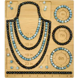 Petoysoso Bead Boards for Jewelry Making, Bamboo Beading Board for Bracelet & Necklace, Jewelry Making Supplies, Bead Tray Supplies