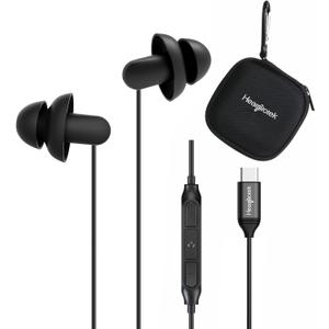 Hearprotek 2 Pairs Sleep Earbuds, USB c Earphones Headphones with Microphone-Silicone Noise Isolation Type c Earbuds Sleep Buds for Android Phone,Ideal for Sleeping, Snoring, Relaxation, Air Travel