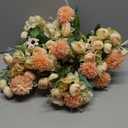 Tigeen 12 Bundles Peonies Artificial Flowers Faux Roses Silk Flowers Hydrangea Artificial Bouquet for Wedding Table Centerpiece Floral Vase Home Office Bridal Decor (Champagne)