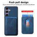 CCSmall Case for Samsung Galaxy S25 Detachable Magnetic Wallet with Card Holder, Retro PU Leather Phone Case Cover with Card Slots for Samsung Galaxy S25 [2 in 1] Blue