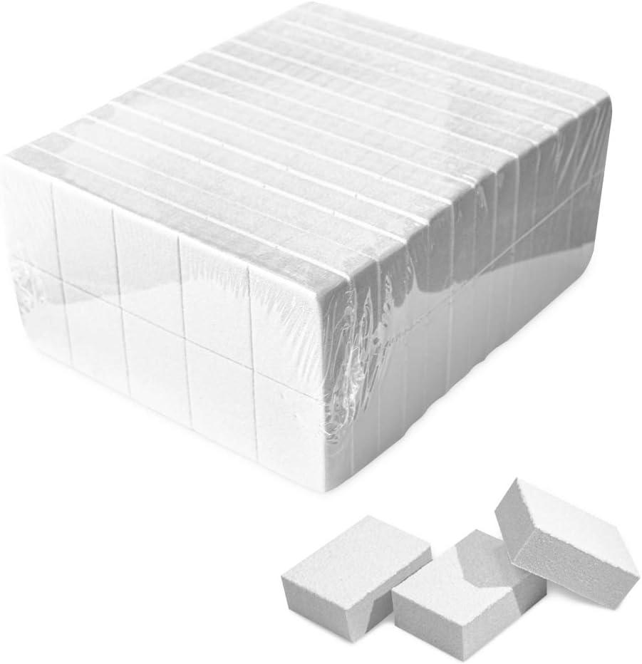 Karlash Nail Mini White Buffer Block File 80/100 Grit 2 Sided (58 pcs White)