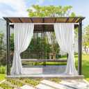 ZOCONE Tension Curtain Rod 51-168 In(4.25-14 Ft), Extra Long Outdoor Curtain Rod No Drilling for Patio, Adjustable Shower Curtain Rod for Bathroom Window Never Rust, Rod Diameter 1.26" Stainless Steel