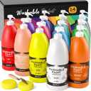 Nicpro 14 Colors Large Washable Paint Set (33.8 oz, 1000ml), Acrylic Bulk Paint Supplies Non Toxic Children Tempera Paint for Art, Craft DIY, Poster & Finger Paint, School, Home,Classroom