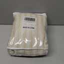 Farmhouse Shower Curtain with Ruffle Hem Linen Shower Curtains for Bathroom Country Vintage Rustic Natural Fabric, Cream-Beige Stripe 72" W x 84" L