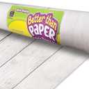 Teacher Created Resources White Shiplap Better Than Paper Bulletin Board Roll (TCR77498), 144" x 48"