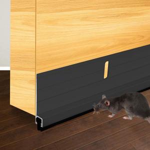 Metal Door Draft Stopper 2 Pack, 36 Inch Under Door Sweep Garage Door Bottom Seal Strip Noise Blocker, Aluminium Sweeps Anti Mouse Bite, Black Metal Door Draft Stopper 2 Pack, 36 Inch Under Door Sweep Garage Door Bottom Seal Strip Noise Blocker, Aluminium Sweeps Anti Mouse Bite, Black