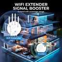 2026 WiFi Extender Signal Booster for Home, WiFi Repeater Signal Amplifier Long Range Extension Internet Signal, Extend and Expand the Coverage Range of WiFi, Supporting 99% of Device