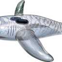 SWIMLINE Inflatable Ride-On Pool Float Fun Raft for Pools, Beaches, and Summer Parties, Large 70", Shark, Grey